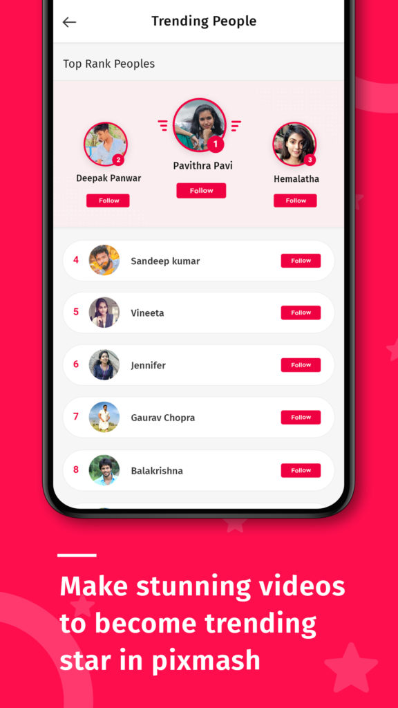 Pixmash Make stunning videos to become trending star
