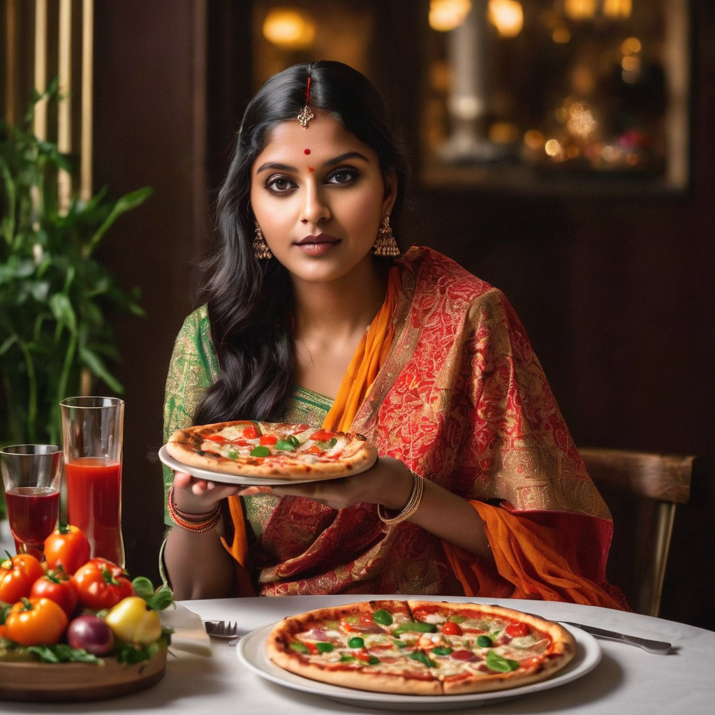 Indian Food Influencers on Instagram - AI generated Image